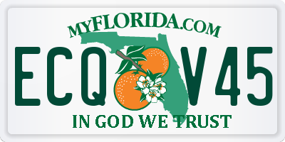 FL license plate ECQV45