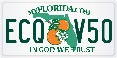 FL license plate ECQV50