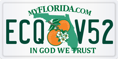FL license plate ECQV52