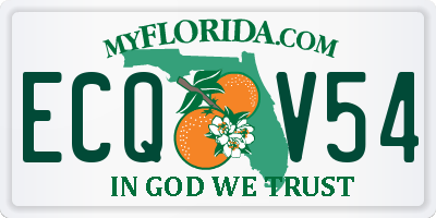FL license plate ECQV54