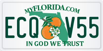 FL license plate ECQV55