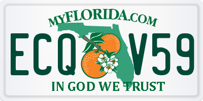 FL license plate ECQV59