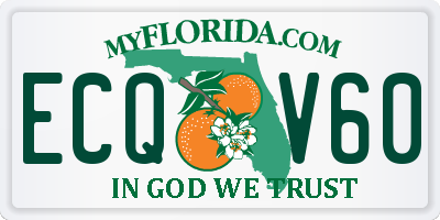 FL license plate ECQV60