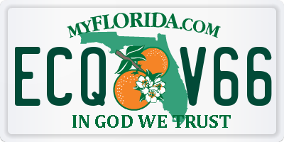 FL license plate ECQV66
