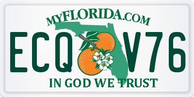 FL license plate ECQV76