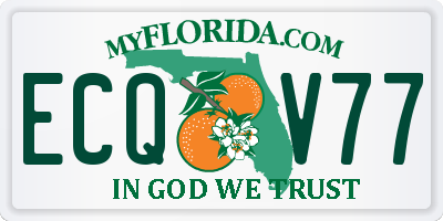 FL license plate ECQV77