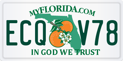 FL license plate ECQV78