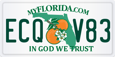 FL license plate ECQV83