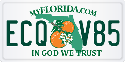 FL license plate ECQV85