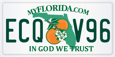 FL license plate ECQV96