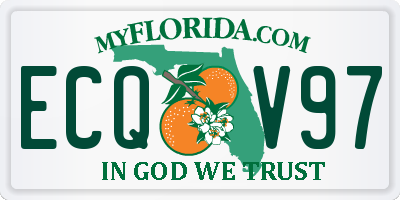 FL license plate ECQV97