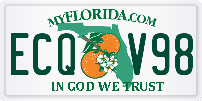 FL license plate ECQV98