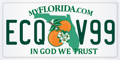 FL license plate ECQV99