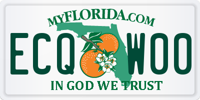 FL license plate ECQW00