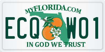 FL license plate ECQW01