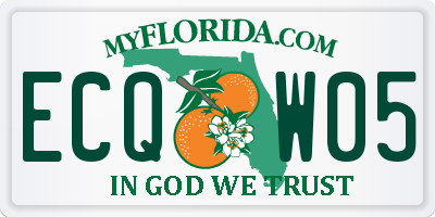 FL license plate ECQW05