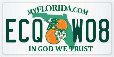 FL license plate ECQW08