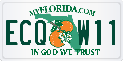 FL license plate ECQW11