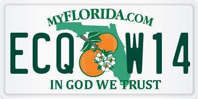 FL license plate ECQW14