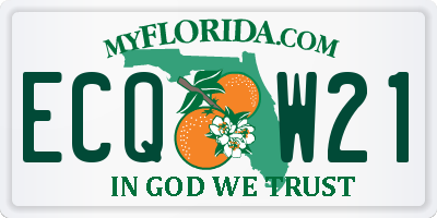 FL license plate ECQW21