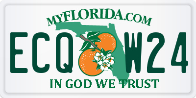 FL license plate ECQW24