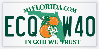 FL license plate ECQW40