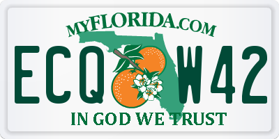 FL license plate ECQW42