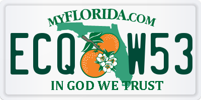 FL license plate ECQW53