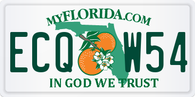 FL license plate ECQW54