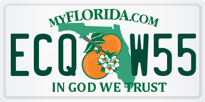 FL license plate ECQW55