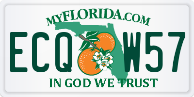 FL license plate ECQW57