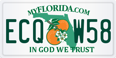 FL license plate ECQW58