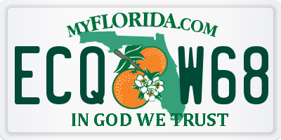 FL license plate ECQW68