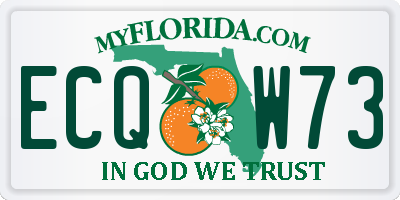 FL license plate ECQW73