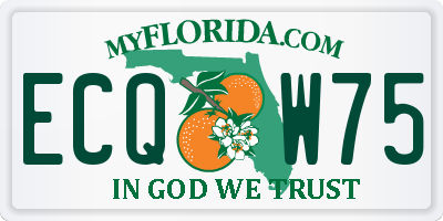 FL license plate ECQW75