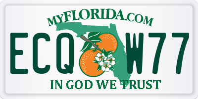 FL license plate ECQW77