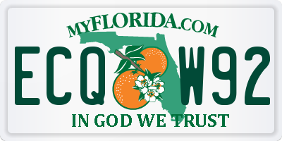 FL license plate ECQW92