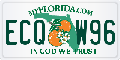FL license plate ECQW96