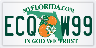 FL license plate ECQW99