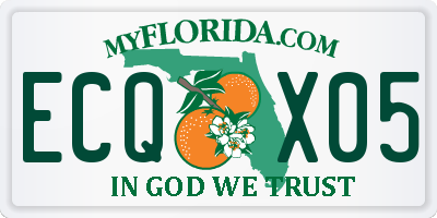 FL license plate ECQX05