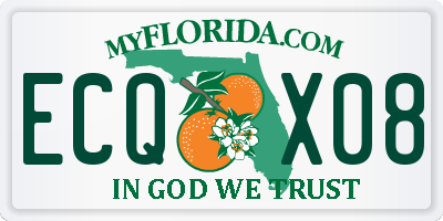 FL license plate ECQX08