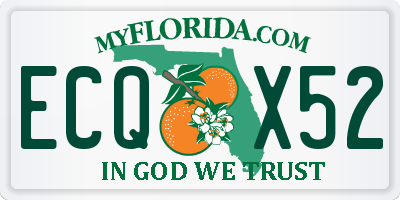 FL license plate ECQX52
