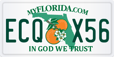 FL license plate ECQX56