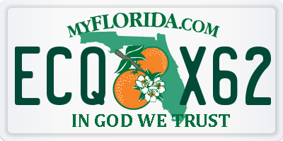 FL license plate ECQX62