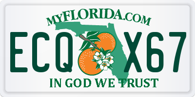 FL license plate ECQX67