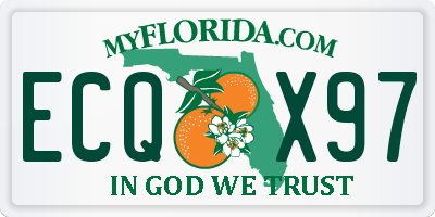 FL license plate ECQX97