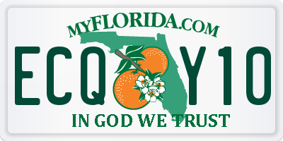 FL license plate ECQY10