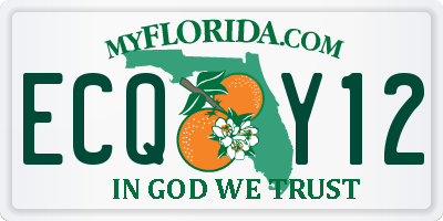 FL license plate ECQY12