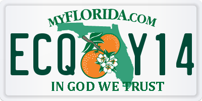 FL license plate ECQY14