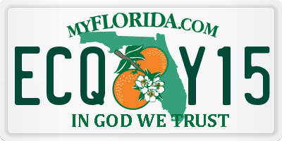 FL license plate ECQY15